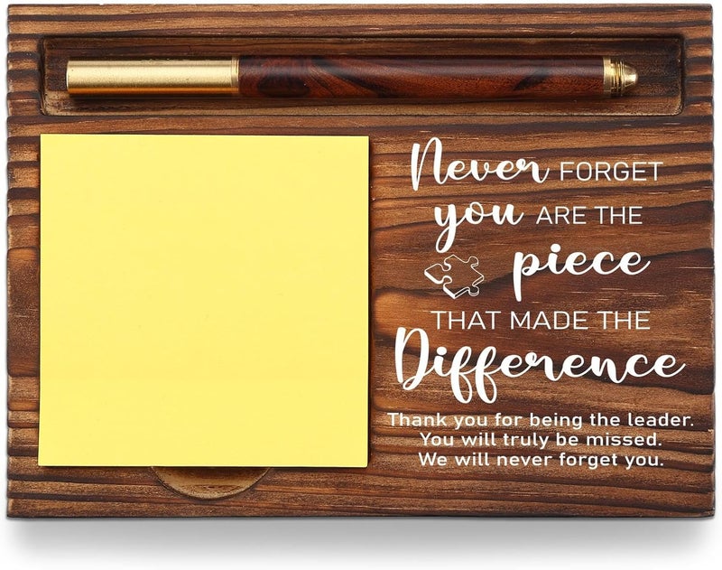 YODOCAMP Appreciation Gifts for Leaders, Thank You Gifts for Coworkers, Recognition Going Away Farewell Gifts for Boss Employee, Never Forget You are The Piece Desk Self-Stick Note Pad Holders TZP11 - Image 1